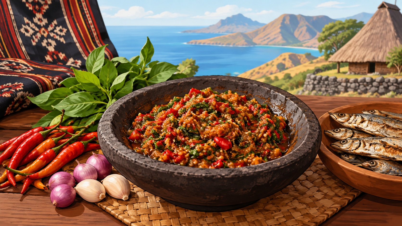Mengenal Sambal Lu'at, Pendamping Se'i yang Punya Cita Rasa Pedas dan Segar