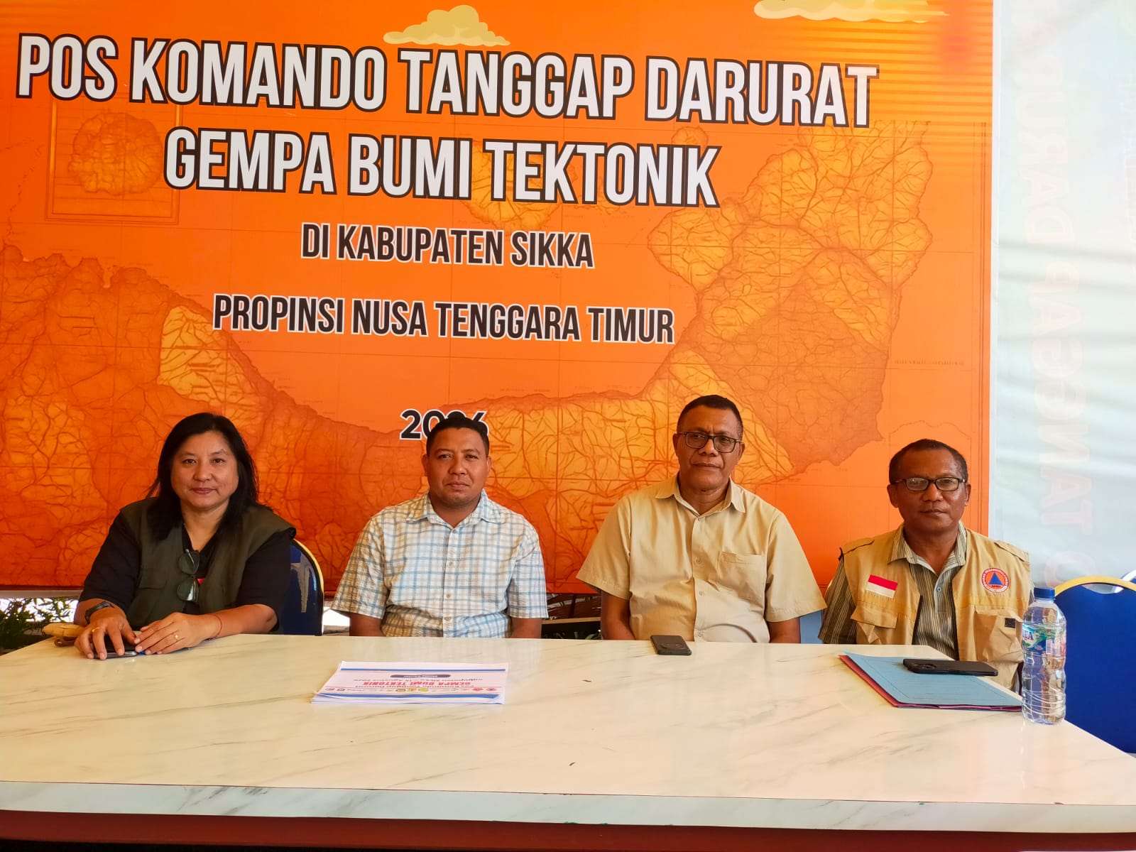 Kantor Bupati Rusak Berat Akibat Gempa, Pemkab Sikka Tetap Bekerja dari Posko Darurat