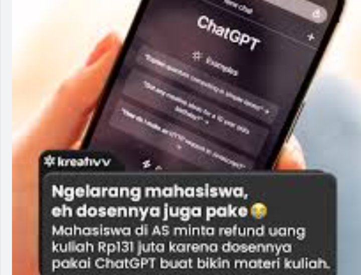 Beri Materi Kuliah dengan ChatGPT, Mahasiswi minta Uang Kuliah Kembali