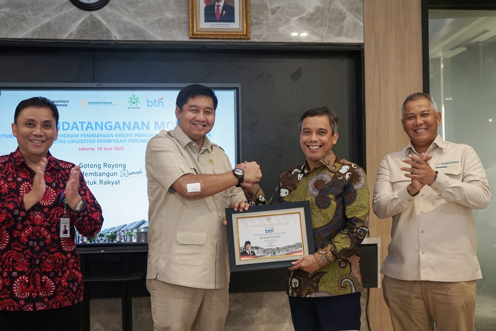 Menteri PKP Apresiasi Komitmen BTN Dukung Rumah Rakyat