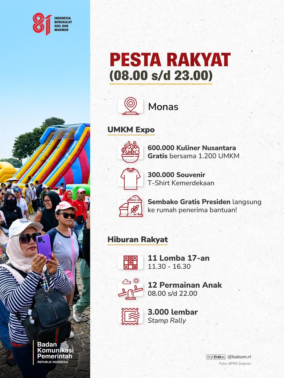 Pertunjukan 1.500 Drone hingga Immersive Show Meriahkan HUT ke-81 RI