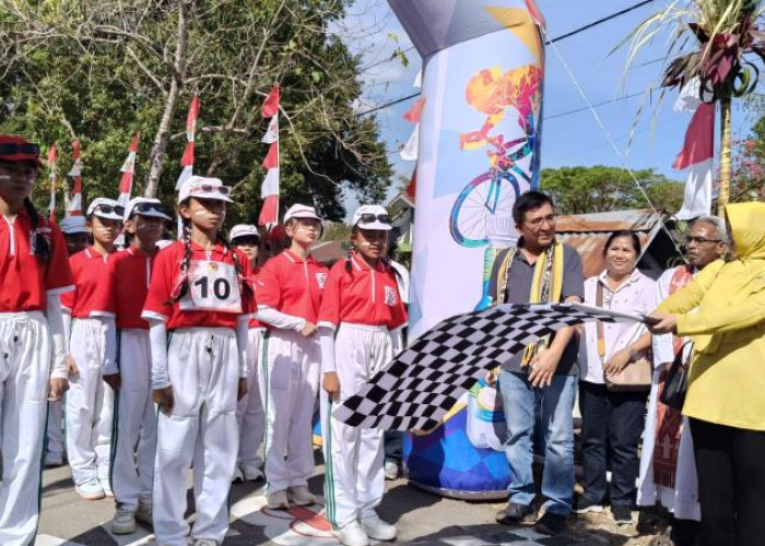 Semarak HUT ke-80 RI, Bupati Belu Lepas 110 Tim Lomba Gerak Jalan 8 Km