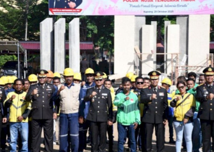 Apel Kebangsaan Polda NTT: Ojol-Buruh Kompak Jaga Persatuan, Tolak Intoleransi dan Radikalisme