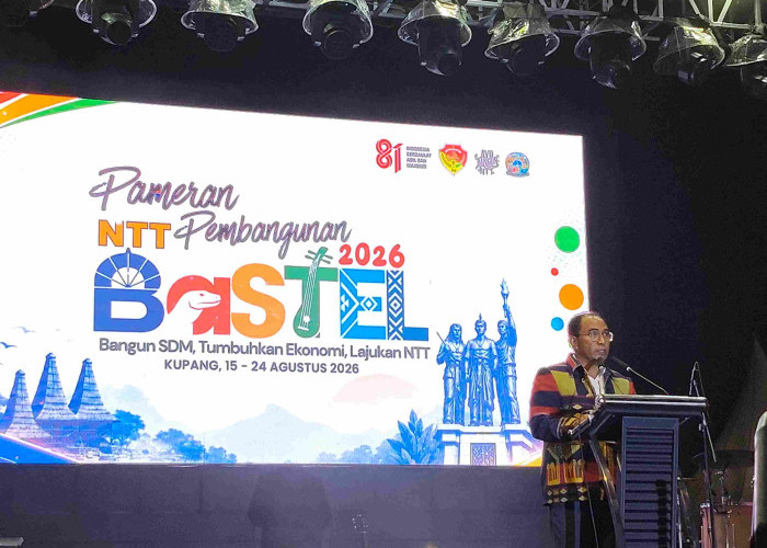 Gubernur Melki Buka Pameran BaSTEL 2026, Ajak Warga NTT Peduli Korban Gempa Flores