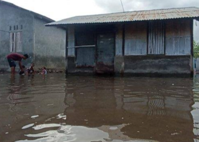 Ruas Jalan Kabupaten di Sikka NTT Terendam Banjir Rob